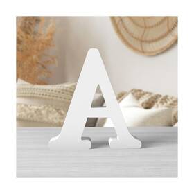 Zaruatu-6wwl-2 Zaruatu 6 Inch White Wooden Letters Unfinished Wood For Crafts Blank Diy Craf