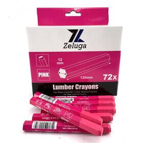 B0d8qq1wlw Zeluga 4.7 Inch X0.47 Hex Industrial Lumber Marking Crayons Pink 72 Pack