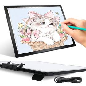 Jsk-a3-d28 Zhouwang Rechargeable A3 Light Pad For Diamond Painting Tracing Box With Stand A