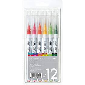 B004w8t2yq Zig Clean Color Real Brush Markers Multicolor 12-pack Rb600012