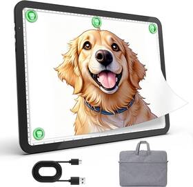 Zocelight 445015522537 Rechargeable A4 Tracing Light Box With Padded Case Ultra Bright Led Li