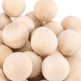 Zoenhou 744358524596 40 Pcs 2 Inch Natural Wooden Round Balls For Crafts Diy Projects