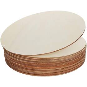 Zoeyes 696629696849 20 Pack 10 Inch Wood Rounds Unfinished Wooden Circles 1/8 Thick B