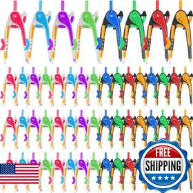 B0f6tx2b7b Zonon 100 Pcs Student Math Geometry Compass Bulk 6 Inch Plastic Drawing