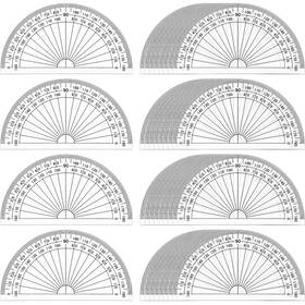 B0f6vghmk3 Zonon 200 Pcs 4 Inch Clear Plastic Protractor Bulk Math Protractors Set 180