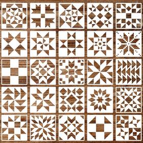 B0drnmxn9s Zosylley 6in Reusable Barn Quilt Stencil Block Drawing Template For Wood Canvas Fabric