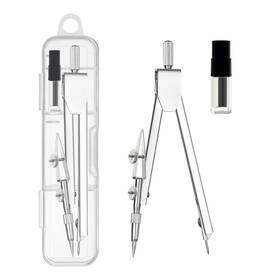 Mcs0001 Zuazaor 2 Pack Student Metal Compass Set For Geometry With Extra Lead Refills Math C