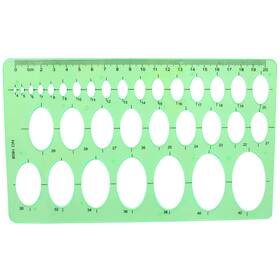 Tuonci-tuo1 Zxuezheng 1pcs 20cm Oval Ruler Drafting Template Line Drawing Tracing D