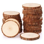 Fuyit Unfinished Slices With No Hole, 25 Pcs 3.1-3.5 Inches Natural Wood.... Fixed Price $27.38.