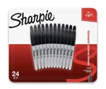 Sharpie Permanent Markers Black Fine Tip 24 Count New. Fixed Price $29.95.