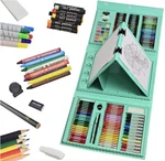 185 Pieces Double Sided Trifold Easel Art Set Drawing Box With Oil Pastels... Fixed Price $26.99.
