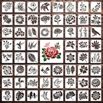60 Pcs Flower Stencils For Painting Reusable 3 Inch Wood Walls Floral Decor. Fixed Price $19.63.