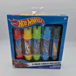 Hot Wheels Jumbo Chalk Set 5 Colors Adjustable Holders. Fixed Price $11.87.