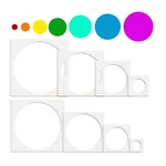 Haddiy Circle Stencils For DRAWING,16 Pcs Plastic Large To Small Round. Fixed Price $13.05.
