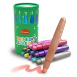 12 Colors Rainbow Sparkle Metallic Watercolor Gel Crayons, Glitter Twistable .... Fixed Price $22.24.