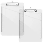 Piasoenc 2 Pack Plastic Clipboards, Translucent Ruler With Low Pro.... Fixed Price $17.09.