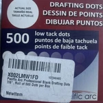 Pacific Arc Professional Blank Drafting Dots 7/8", Roll 500 Per Box. Fixed Price $10.00.
