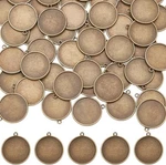 Sunnyclue 1 Box 50PCS Tray Pendants Round Bezel Blanks Base Plain.... Fixed Price $17.73.