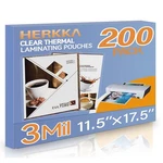 Herkka 200 Pack Laminating Sheets, Hold 11 X 17 Inch Sheet, 3 Mil Clear Thermal. Fixed Price $44.62.
