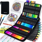 72 Colors Dual Tip Art Markers Pens For Adult Coloring Books, Brush And Fine .... Fixed Price $22.99.
