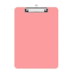 A4 Plastic Clipboard, 8.5 X 11 Pink Colored Boards With Low Profile Clip.... Fixed Price $14.27.