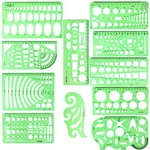 11PCS Geometric Drawings Templates Drafting Stencils Measuring Tools Betybedy.... Fixed Price $17.29.
