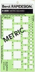 Berol Rapidesign Template: R-2030 Metric Squares. Fixed Price $29.95.