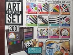 Artskills 200 Piece Essential Set, Wood Storage Case - Factory Sealed. Fixed Price $39.90.