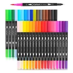 Caliart 34 Double Tip Brush Pens Markers, Artist Fine & Pen.... Fixed Price $17.98.