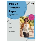 Ppd 10 Sheets 8.5X11 Inkjet Iron-on Heat Transfer Vinyl Paper For White & .... Fixed Price $13.08.