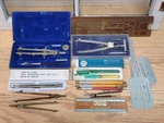 Vintage Drafting Tool Lot Dietzgen Master Pro Compass Koh-i-nor Pencil Holders. Fixed Price $50.00.
