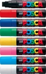 Uni Posca Chisel PC-17K Full Range All 8 Colours. Fixed Price $47.93.