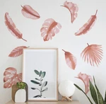 Tempaper Watercolor Palm Leaf Peel And Stick Wall Decals, Pink 10 Pieces. Fixed Price $18.00.