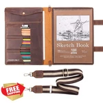 Robrasim Leather Sketchbook Cover 9X12 Inch Holder Journal Portfolio Brown. Fixed Price $139.95.