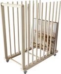 Art Storage Rack, Drying Canvas 15.6D X 29.5W 30H, Wood Color. Fixed Price $102.29.