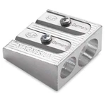 Kum 2-HOLE Pencil Sharpener Magnesium Alloy Wedge Profile Silver. Fixed Price $8.64.