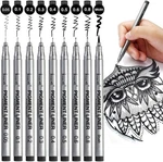 Precision Black Micro-pen Fineliner Pens, Waterproof Archival Ink,. Fixed Price $10.13.