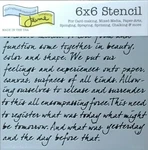 Script Cursive Text Font Stencils For Mixed Media Art Crafters Workshop. Fixed Price $7.99.