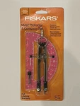 Fiskars Metal Compass And Protractor Set - Ages 8+ New!. Fixed Price $5.49.