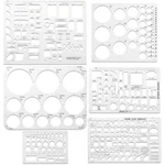6PCS Circle Templates For Drafting Flexible Stencils With Geometric Sh.... Fixed Price $15.24.