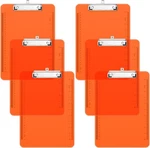 Piasoenc 6 Pack Plastic Clipboards, Translucent Ruler With Orange. Fixed Price $24.64.