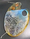 Artists Paint Pallette (supply Tools Crafts Materials) Wall Decor Handmade. Fixed Price $94.99.