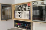 Lucky Crown Professional Wooden Art Studio 83 Pcs Case 2 Drawers Open Box. Fixed Price $39.99.