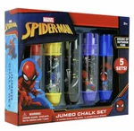 Spider Man Jumbo Chalk Set With 5 Holders. Fixed Price $14.99.