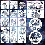 Keluna Mushroom Stencils For Painting, 18 Pcs Bohemian Art Craft, 12 Inch Lar.... Fixed Price $23.72.