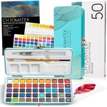 Chromatek Watercolor Paint Set, 50 128 Count (pack Of 1), Pan Travel. Fixed Price $32.62.
