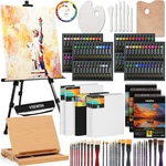 Viswin Professional All-in-one Art Painting Kit With Aluminum & Beech Wood Easel. Fixed Price $127.08.