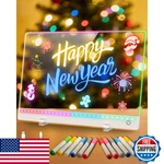 Rechargeable Led Drawing Board 17" For Kids, Colors, 4 Modes + 12 Markers. Fixed Price $29.15.