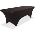 Iceberg 8' Stretch Fabric Table Cover For 96" X 30", Black. Fixed Price $7.84.