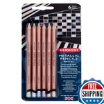 Derwent Metallic Pastel Colored Pencils 6-PIECE Set 2305602. Fixed Price $65.49.